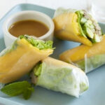 Pulled Pork and Mango Summer Rolls with Carolina Mustard Sauce