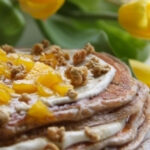 Mango Pancakes with Mango Citrus Syrup